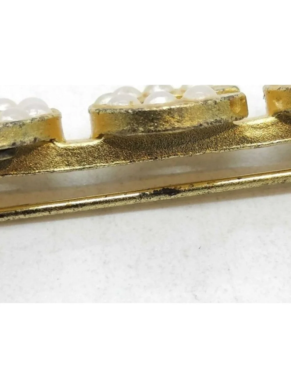 Chanel Brooch Coco Pearl Gold Metal